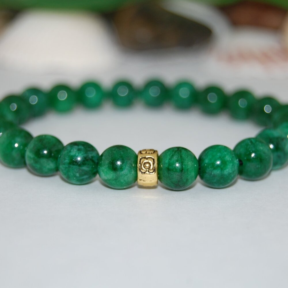 Jade Bracelet,Golden Charm Jade Bracelet,Good Fortune Bracelet